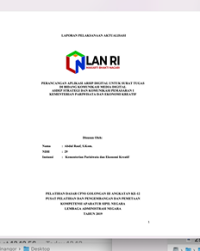 Perancangan Aplikasi Arsip Digital Untuk Surat Tugas Di Bidang Komunikasi Media Digital - Asdep Strakom Pemasaran I, Kemenparekraf (Kementerian Pariwisata)