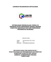 Optimalisasi Pengelolaan Jurnal Di Prodi Pendidikan Bahasa Inggris Fakultas Keguruan Dan Ilmu Pendidikan Universitas Siliwangi
