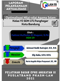 Optimalisasi Nilai-Nilai Agama Islam Kelas VI SDN 271 Panghegar Dinas Pendidikan Kota Bandung