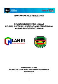 Peningkatan Kinerja Linmas Melalui Sistem Aplikasi Satuan Perlindungan Masyarakat (Siasatlinmas) di Kecamatan Tegalwaru Kabupaten Purwakarta