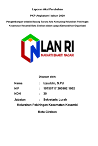 Pengembangan Website Karang Taruna Aria Kemuning Kelurahan Pekiringan Kecamatan Kesambi Kota Cirebon Dalam Upaya Kemandirian Organisasi