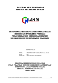 Peningkatan Efektifitas Pendataan Fakir Miskin Dan Intervensi Program Penanggulangan Kemiskinan Melalui E-Rekam Miskin Di Kecamatan Buahbatu