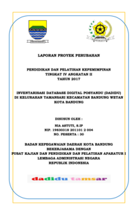 Inventarisasi Database Digital Posyandu (Dadidu) Di Kelurahan Tamansari Kecamatan Bandung Wetan Kota Bandung