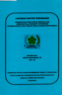 Pengesahan Peraturan Perusahaan dengan Pola Korektif Partisipasi di Dinas Sosial dan Tenaga Kerja Kabupaten Bangka