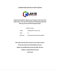 Pembuatan Data Realisasi Anggaran Yang Terintegrasi Antara Data Sistem Aplikasi Satker (SAS) Yang Ada Di Balai Besar POM Bandung Dengan Data Fisik Yang Ada Di Loka POM di Kabupaten Bogor (BPOM)