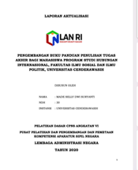 Pengembangan Buku Panduan Penulisan Tugas Akhir Bagi Mahasiswa Program Studi Hubungan Internasional, Fakultas Ilmu Sosial Dan Ilmu Politik, Universitas Cenderawasih
