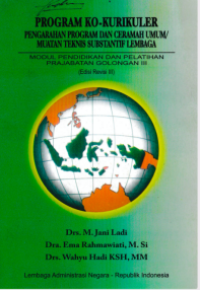 Program KO-Kurikuler Pengarahan Program dan Ceramah Umum/Muatan Teknis Substantif Lembaga; Modul Pendidikan dan Pelatihan Prajab Golongan III