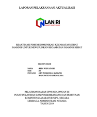 Reaktivasi Forum Komunikasi Kecamatan Sehat Jamanis Untuk Mewujudkan Kecamatan Jamanis Sehat (UPT Puskesmas Jamanis Kabupaten Tasikmalaya)