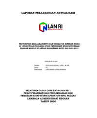 Penyusunan Kebijakan Mutu Dan Indikator Kinerja Kunci Di Lingkungan Program Studi Pendidikan Biologi Sebagai Pijakan Menuju Standar Manajemen Mutu ISO 9001:2015 (Universitas Siliwangi)