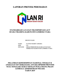 Standarisasi Layanan Transportasi Laut Di Gili Tramena Kabupaten Lombok Utara (Dinas Pehubungan Kelautan dan Perikanan)