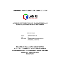 Aplikasi Sistem Informasi Harga Perkiraan Sendiri (ASIHAPS) Di BPAA Pontianak (LAPAN)