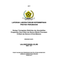 Strategi Peningkatan Efektivitas Dan Akuntabilitas Pengelolaan Dana Hibah dan Bansos Melalui Penerpan E-Hibah Dan Bansos Di Kota Mataram (Asisten Pemerintahan dan Kesejahteraan Rakyat Sekretariat Daerah Kota Mataram) (TERBAIK)