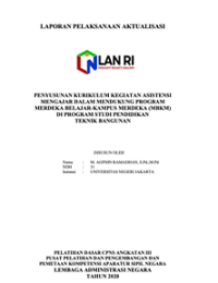 Penyusunan Kurikulum Kegiatan Asistensi Mengajar Dalam Mendukung Program Merdeka Belajar-Kampus Merdeka (MB-KM) Di Program Studi Pendidikan Teknik Bangunan Universitas Negeri Jakarta