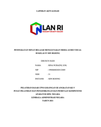 Peningkatan Minat Belajar Menggunakan Media Audio Visual Di Kelas IV SDN Bojong Kecamatan Sodonghilir Kabupaten Tasikmalaya