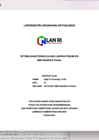 Optimalisasi Pengelolaan Laboratorium Ipa SMP Negeri 9 Kota Tegal (Terbaik 1)