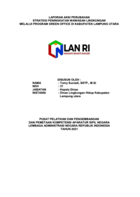 Strategi Peningkatan Wawasan Lingkungan Melalui Program Green Office Di Kabupaten Lampung Utara (Dinas Lingkungan Hidup)