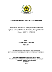 Optimalisasi Pemantauan Jaringan dan Server Melalui Aplikasi Jaringan Elektronik Monitoring Perangkat Online Cirebon (JEMPOL CIREBON) pada Dinas Komunikasi Informatika dan Statistik