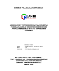 Lesson Study Untuk Meningkatkan Kualitas Pembelajaran Dan Kompetensi Pendidik Di Jurusan Pendidikan Biologi Universitas Siliwangi (TERBAIK 2)