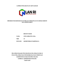 Progress Tracker Kegiatan Melalui Pemanfaatan Google Sheets Dan Google Drive (Kementerian Pariwisata)