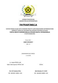 Sistem Pengelolaan Data Ekonomi Kreatif Guna Menunjang Kepariwisataan Berbasis Teknologi Informatika Dengan Program Aplikasi Portal Kreatif Ekonomi Melalui Aplikasi Digital (Patrakomala) Di Kota Bandung (Dinas Kebudayaan dan Pariwisata) (TERBAIK)