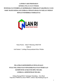 Peningkatan Pembinaan Kepribadian terhadap Narapidana yang Baru Masuk ke dalam Lembaga Pemasyarakatan Kelas I Medan dengan Pendidikan Moralitas Kementerian Hukum dan Hak Asasi Manusia