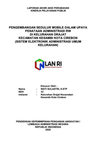 Pengembangan Sedulur Mobile Dalam Upaya Penataan Administrasi RW Di Kelurahan Drajat Kecamatan Kesambi Kota Cirebon (Sistem Elektronik Administrasi Umum Kelurahan)