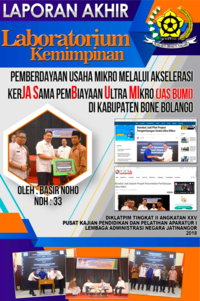 Pemberdayaan Usaha Mikro Melalui Akselerasi Kerjasama Pembiayaan Ultra Mikro (JAS BUMI) (Dinas Perindustrian Perdagangan Koperasi dan UMKM Kabupaten Bone Bolango) (TERBAIK)