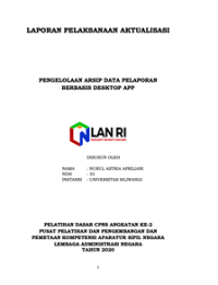 Pengelolaan Arsip Data Pelaporan Berbasis Desktop Universitas Silliwangi