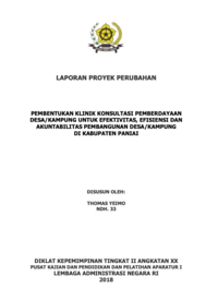 Pembentukan Klinik Konsultasi Pemberdayaan Desa/Kampung Dalam Rangka Efektifitas Efisiensi dan Akuntabilitas Dalam Rangka Pembangunan Desa/Kampung di Kabupaten Paniai Provinsi Papua (Dinas Pemadam Kebakaran Kabupaten Paniai)