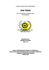 SISI TERAS (Sistem Informasi Tenggang Rasa) Kota Bandung (Badan Kesatuan Bangsa dan Politik)