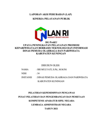 DG ProKu (Digital Promosi Kuningan); Upaya Peningkatan Pelayanan Promosi Kepariwisataan Berbasis Teknologi dan Informasi Dinas Pemuda Olahraga dan Pariwisata Kabupaten Kuningan (TERBAIK 1)