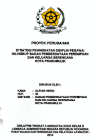 Strategi Peningkatan Disiplin Pegawai Dilingkup Badan Pemberdayaan Perempuan Dan Keluarga Berencana Kota Prabumulih