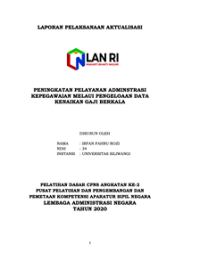Peningkatan Pelayanan Adminstrasi Kepegawaian Melaui Pengeloaan Data Kenaikan Gaji Berkala Universitas Silliwangi