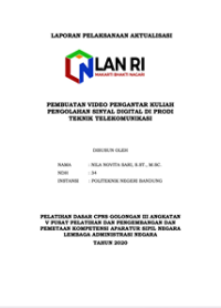 Pembuatan Video Pengantar Kuliah Pengolahan Sinyal Digital Di Prodi Teknik Telekomunikasi Politeknik Negeri Bandung