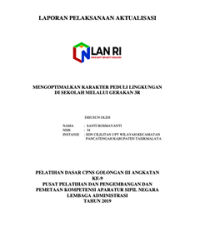 Mengoptimalkan Karakter Peduli Lingkungan Di Sekolah Melalui Gerakan 3R SDN CIlilitan Dinas Pendidikan dan Kebudayaan Kabupaten Tasikmalaya