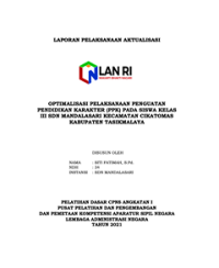 Optimalisasi Pelaksanaan Penguatan Pendidikan Karakter (PPK) Pada Siswa Kelas III SDN Mandalasari Kecamatan Cikatomas Kabupaten Tasikmalaya