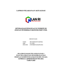 Optimalisasi Pemanfaatan Website Di Jurusan Pendidikan Ekonomi FKIP Universitas Siliwangi