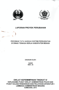 Pedoman Tata Naskah Sistem Persuratan Di Dinas Tenaga Kerja Kabupaten Bekasi
