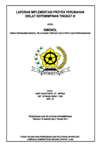 SIMONOL (Sistem Monitoring Terpadu Pengawasan dan Pengendalian Terhadap Peredaran Penjualan Minuman Beralkohol dan Minuman Beralkohol Tradisional Serta Pembuatan/Produksi Miniman Beralkohol Tradisional) Dinas Penanaman Modal Pelayanan Terpadu Satu Pintu Dan Perdagangan Kabupaten Belitung Timur