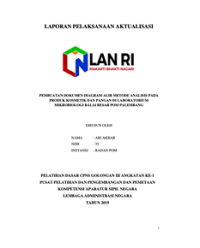 Pembuatan Dokumen Diagram Alir Metode Analisis Pada Produk Kosmetik Dan Pangan Di Laboratorium Mikrobiologi Balai Besar POM Palembang (BPOM)