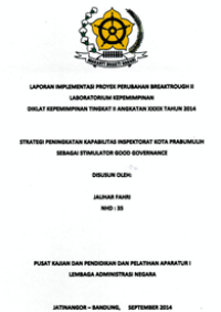 Strategi Peningkatan Kapabilitas Inspektorat Kota Prabumulih Sebagai Stimulator Good Governance