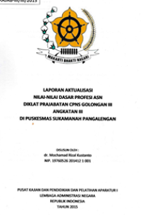 Nilai-Nilai Dasar Profesi ASN di Puskesmas Sukamanah Pangalengan