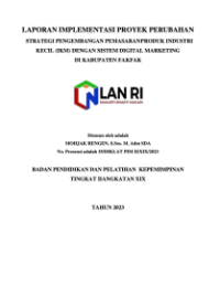 Strategi Pengembangan Pemasaran Produk Industri Kecil Menengah (IKM) Dengan Sistem Digital Marketing Pada Dinas Perindustrian Dan Perdagangan Kabupaten Fakfak