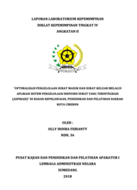 Optimalisasi Pengelolaan Surat Masuk Dan Surat Keluar Melalui Aplikasi Sistem Pengelolaan Disposisi Surat Yang Terintegrasi (ASPIRASI) Di Badan Kepegawaian Pendidikan dan Pelatihan Daerah Kota Cirebon