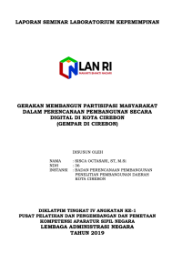 Gerakan Membangun Partisipasi Masyarakat Dalam Perencanaan Pembangunan Secara Digital Di Kota Cirebon (GEMPAR di Cirebon) (Badan Perencanaan Pembangunan Penelitian Pembangunan Daerah Kota Cirebon) (TERBAIK)