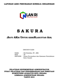 SAKURA; Satu Aksi Untuk Keberlanjutan Air (Dinas Perumahan dan Kawasan Pemukiman Kota Cimahi)