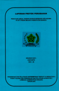 Penataan Areal Parkir Khusus Berbasis Kerjasama Di UPT Pasar Belinyu Dinas Perindustrian Perdagangan Koperasi Usaha Mikro Kecil dan Menengah Kabupaten Bangka