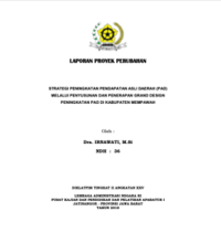 Strategi Peningkatan Pendapatan Asli Daerah (PAD) Melalui Penyusunan Dan Penerapan Grand Design Peningkatan PAD (Badan Pengelola Pajak dan Retribusi Daerah Pemerintah Kabupaten Mempawah)