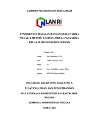 Peningkatan Hafalan Bacaan Shalat Siswa Melalui Metode Latihan (Drill) Pada Siswa Kelas 4E SDN 063 Kebon Gedang Kota Bandung