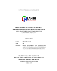 Optimalisasi Pemanfaatan It (Smart Board) Pada Kegiatan Pembelajaran Di SDN Cipadung Kecamatan Parungponteng (Dinas Pendidikan Dan Kebudayaan Kabupaten Tasikmalaya)